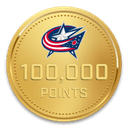 100,000 Points Gold Badge